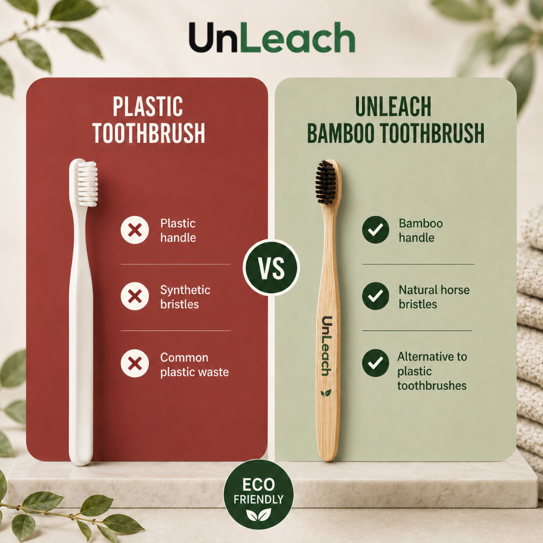 Horse Bristle & Bamboo Toothbrush (100% Plastic Free)