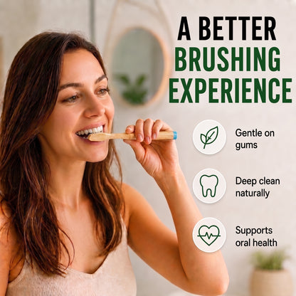 Horse Bristle & Bamboo Toothbrush (100% Plastic Free)