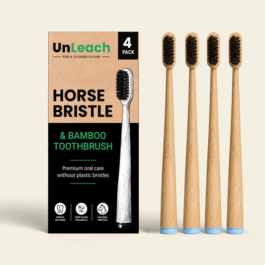 Horse Bristle & Bamboo Toothbrush (100% Plastic Free)